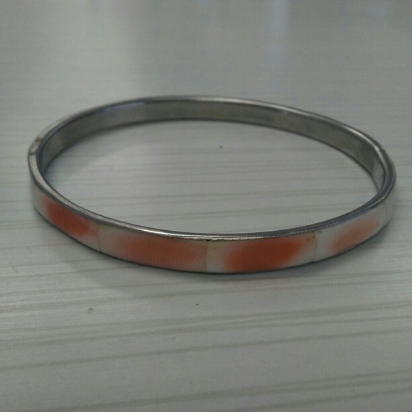 Vintage BANGLE Mother of pearl INLAY - Picture 2 of 3